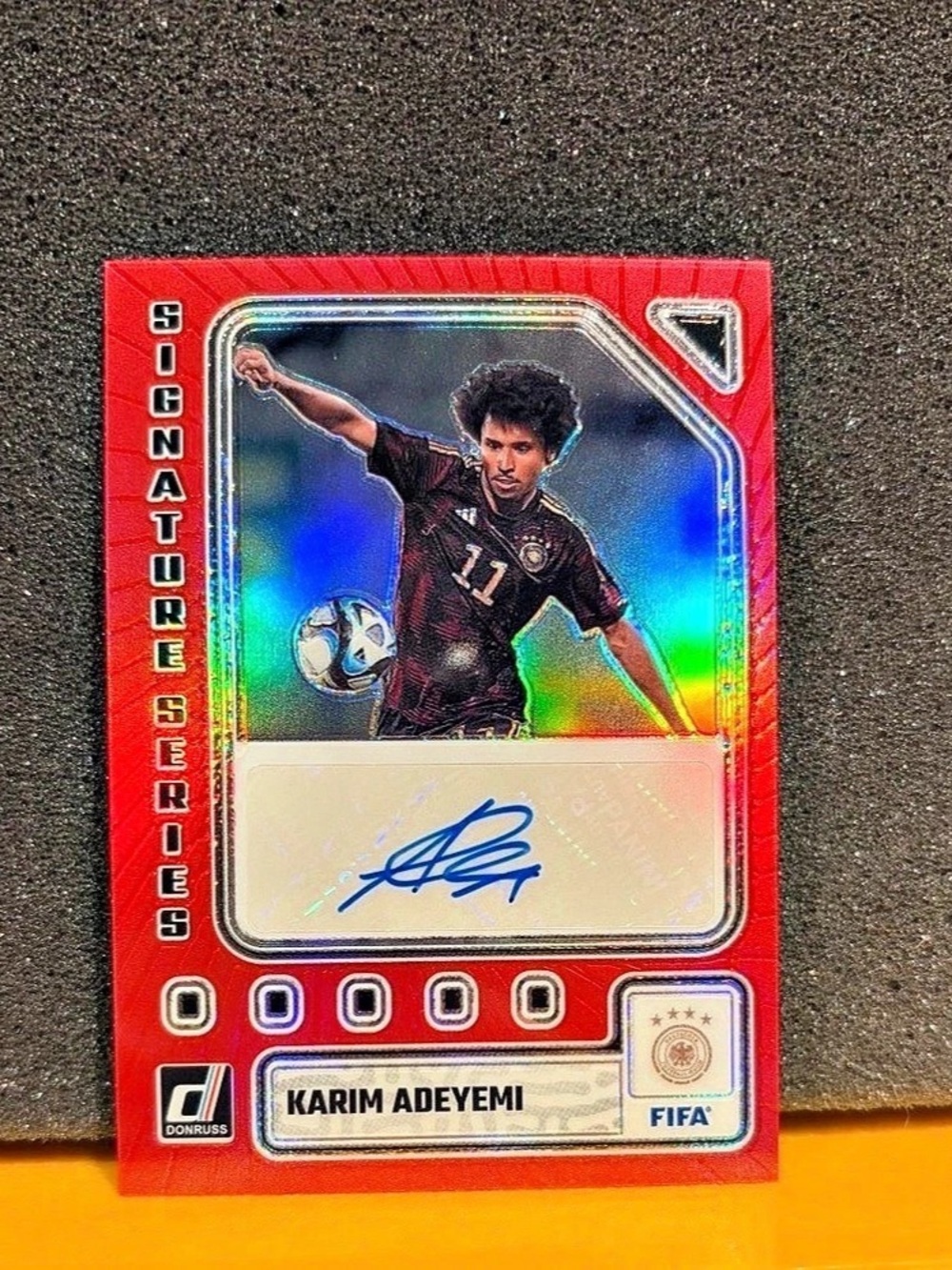 Donruss Signature Series Karim Adeyemi Autograph Card Red Autograph Trading Card